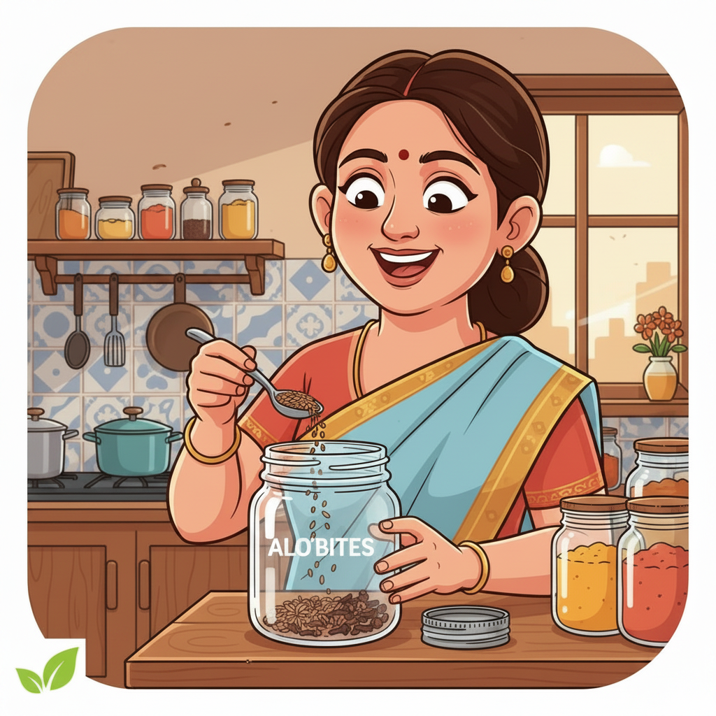 Scene 3 - Mom reuses jar for spices